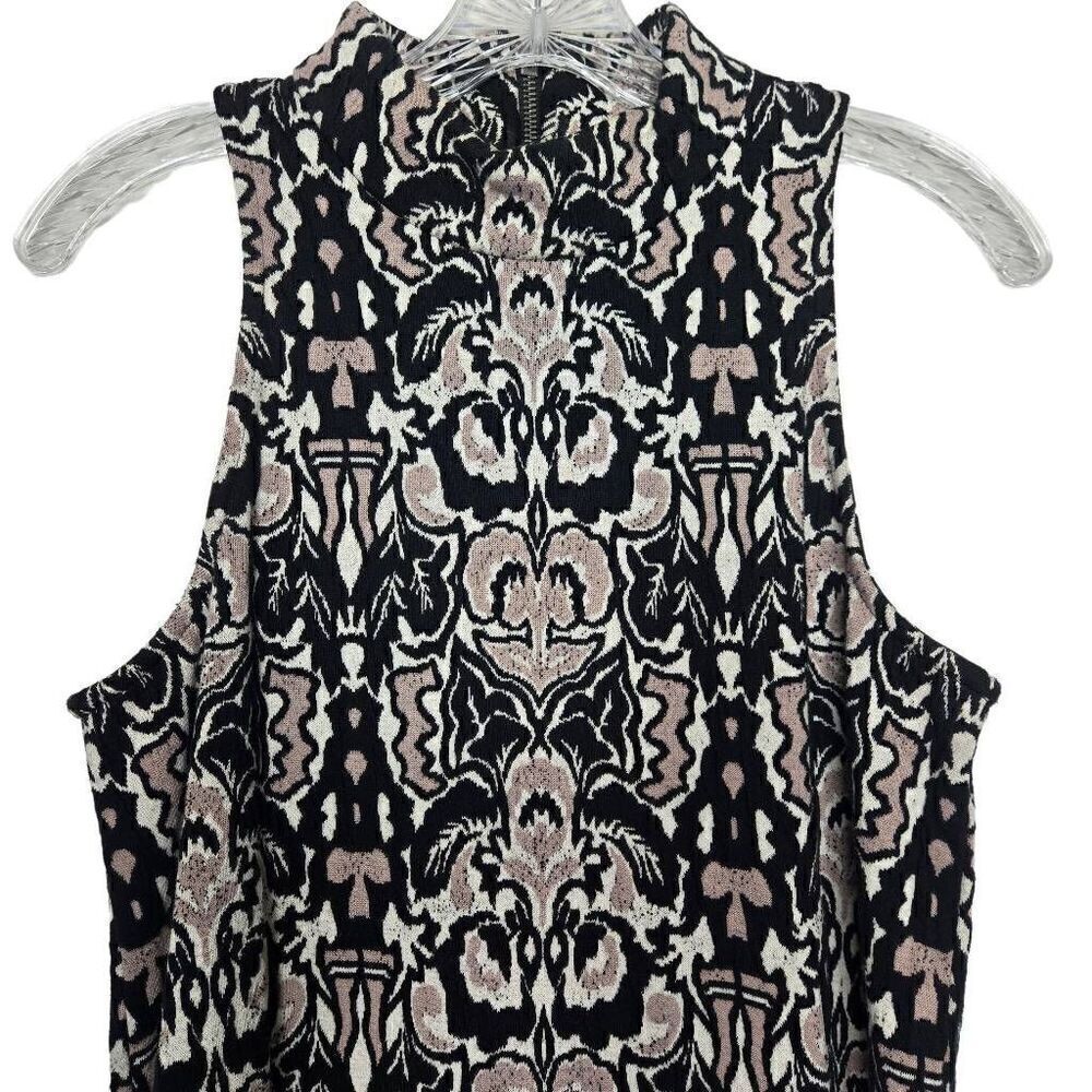 Free People Amelia Jacquard Mock Neck Sleeveless Mini Dress Size Small - Picture 4 of 9